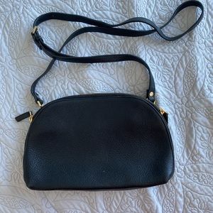 Cos real Leather Crossbody purse - Black